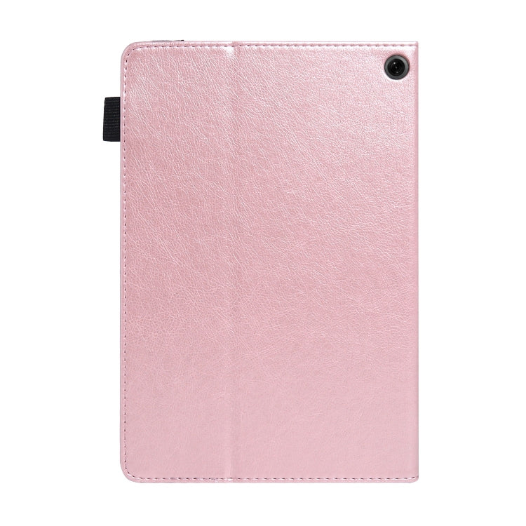 For Amazon Kindle Fire HD10 2021/2023 Extraordinary Series Smart Leather Tablet Case(Rose Gold)