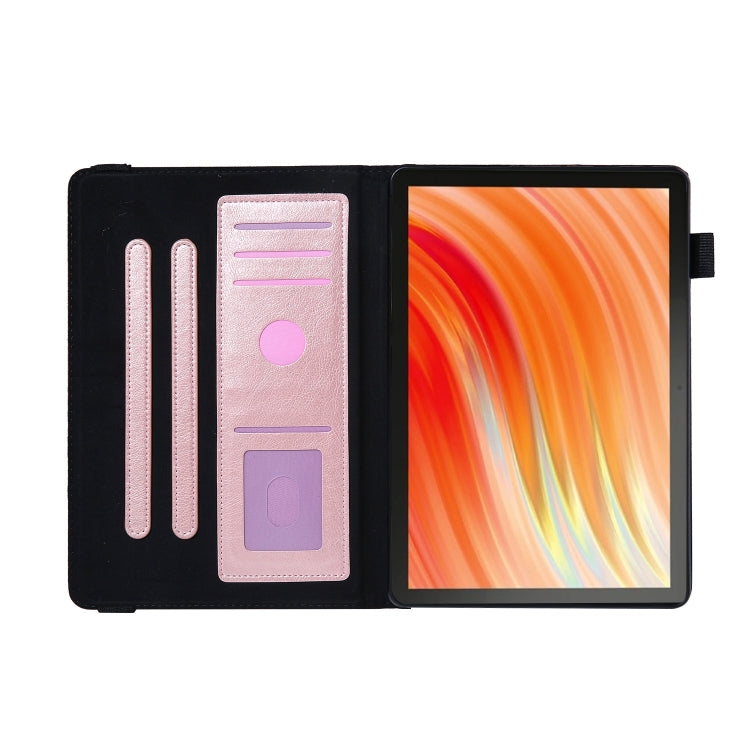 For Amazon Kindle Fire HD10 2021/2023 Extraordinary Series Smart Leather Tablet Case(Rose Gold)