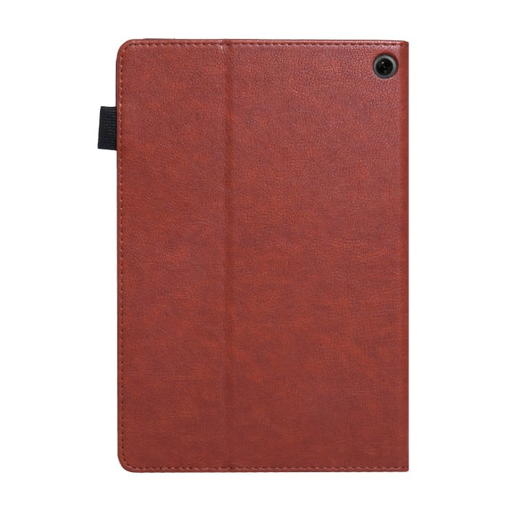 For Amazon Kindle Fire HD10 2021/2023 Extraordinary Series Smart Leather Tablet Case(Brown)