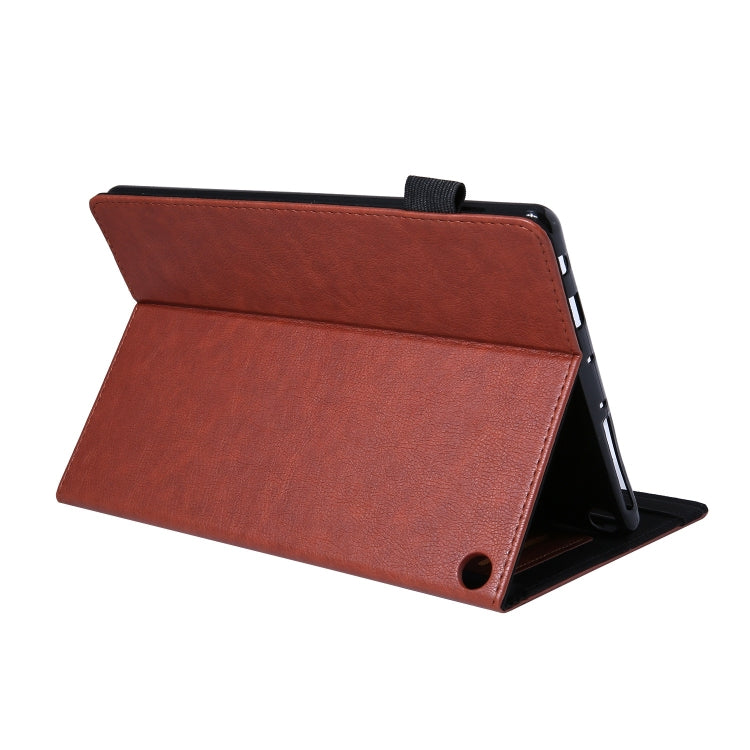 For Amazon Kindle Fire HD10 2021/2023 Extraordinary Series Smart Leather Tablet Case(Brown)