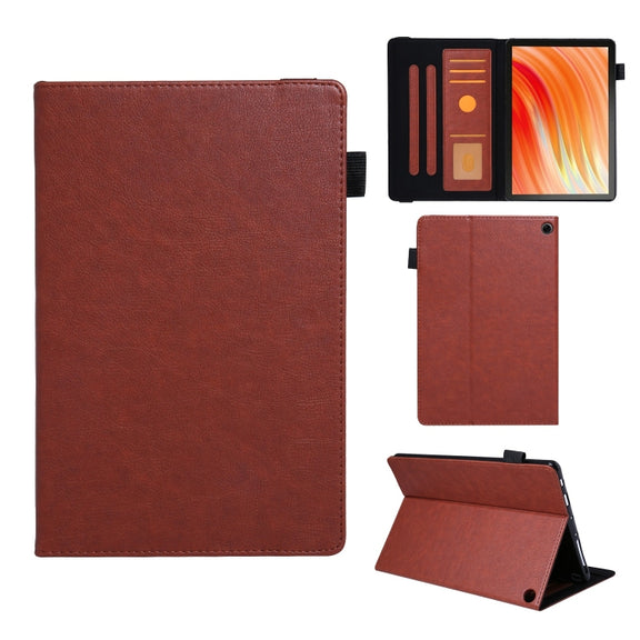 For Amazon Kindle Fire HD10 2021/2023 Extraordinary Series Smart Leather Tablet Case(Brown)
