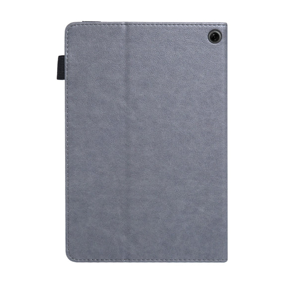 For Amazon Kindle Fire HD10 2021/2023 Extraordinary Series Smart Leather Tablet Case(Grey)