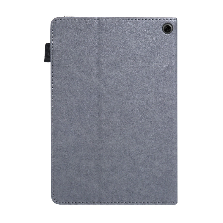 For Amazon Kindle Fire HD10 2021/2023 Extraordinary Series Smart Leather Tablet Case(Grey)