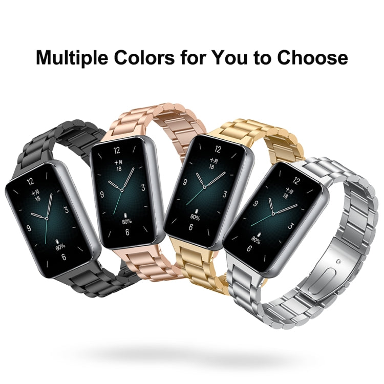 For Honor Band 9 Three Strains Metal Watch Band(Silver)
