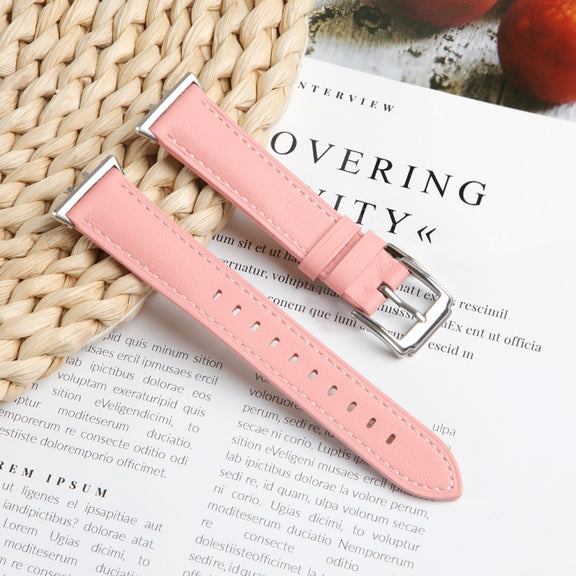 For Honor Band 9 Genuine Leather Watch Band(Pink)