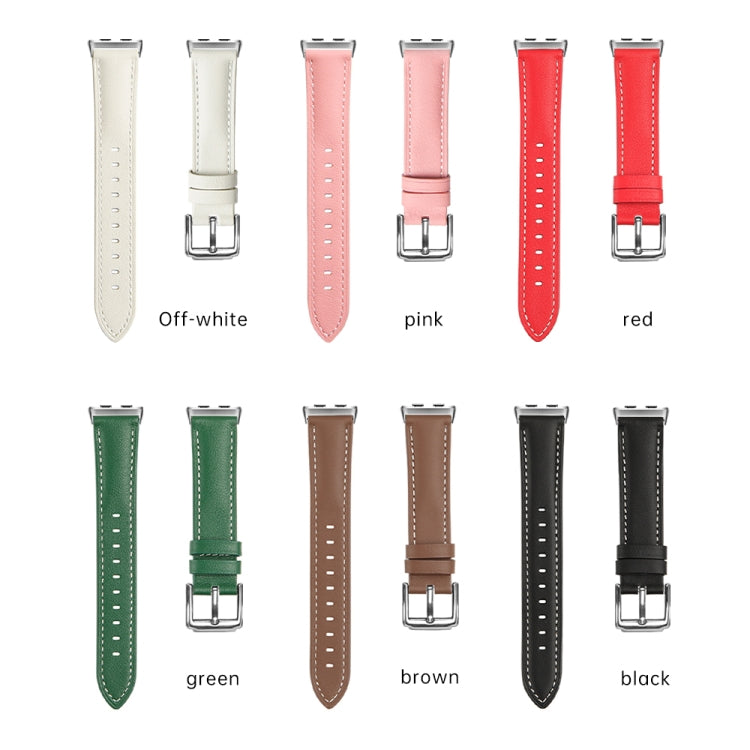 For Honor Band 9 Genuine Leather Watch Band(Pink)