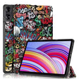 For Xiaomi Redmi Pad Pro 12.1 Custer Painted 3-Fold Stand Leather Smart Tablet Case(Graffiti) - More Tablet Cases by PMC TechLife | Online Shopping South Africa | PMC TechLife | Buy Now Pay Later Mobicred