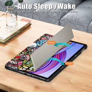 For Xiaomi Redmi Pad Pro 12.1 Custer Painted 3-Fold Stand Leather Smart Tablet Case(Graffiti)