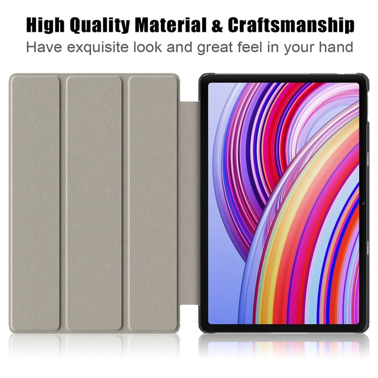 For Xiaomi Redmi Pad Pro 12.1 Custer Painted 3-Fold Stand Leather Smart Tablet Case(Graffiti)