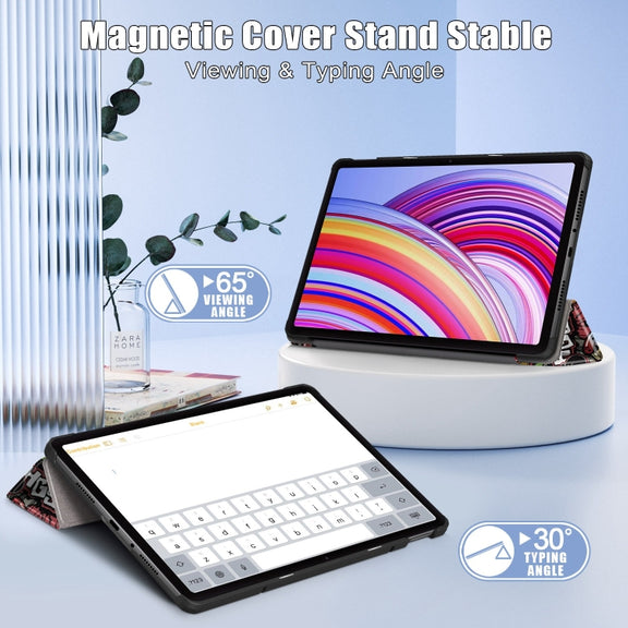 For Xiaomi Redmi Pad Pro 12.1 Custer Painted 3-Fold Stand Leather Smart Tablet Case(Graffiti)