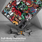 For Xiaomi Redmi Pad Pro 12.1 Custer Painted 3-Fold Stand Leather Smart Tablet Case(Graffiti)