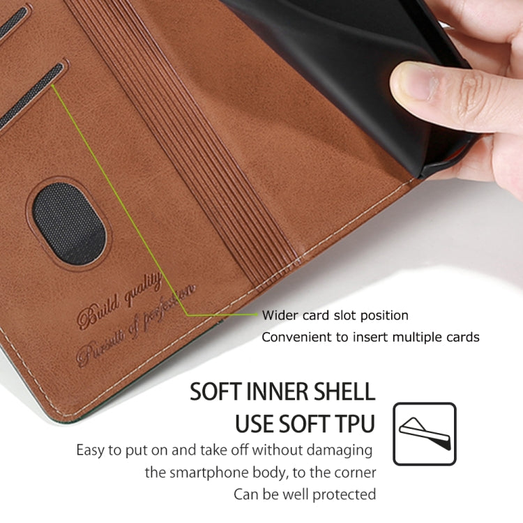 For Motorola Edge 5G 2024 Contrast Color Side Buckle Leather Phone Case(Light Brown + Green)