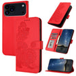For iPhone 17 Pro Max Datura Flower Embossed Flip Leather Phone Case(Red) - free shipping - PMc TechLife - Order now!
