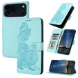 For iPhone 17 Pro Datura Flower Embossed Flip Leather Phone Case(Light Blue) - free shipping - PMc TechLife - Order now!