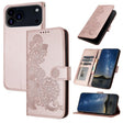 For iPhone 17 Pro Datura Flower Embossed Flip Leather Phone Case(Rose Gold) - free shipping - PMc TechLife - Order now!