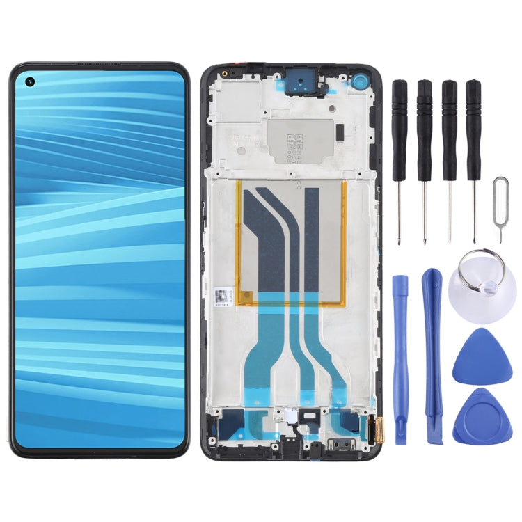 For Realme GT2 Original AMOLED LCD Screen Digitizer Full Assembly with Frame