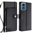 For Motorola Moto G Play 4G 2024 Zipper Bag Leather Phone Case(Black) - Motorola Cases by PMC Jewellery | Online Shopping South Africa | PMC Jewellery | Buy Now Pay Later Mobicred