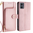 For Motorola Edge 5G 2024 Zipper Bag Leather Phone Case(Rose Gold) - Motorola Cases by PMC Jewellery | Online Shopping South Africa | PMC Jewellery | Buy Now Pay Later Mobicred