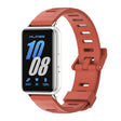 For Samsung Galaxy Fit 3 Mijobs Flat Hole Silicone Watch Band(Orange+Silver) - Watch Bands by MIJOBS | Online Shopping South Africa | PMc TechLife | Buy Now Pay Later Mobicred