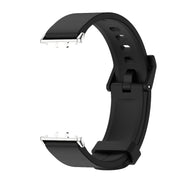 For Samsung Galaxy Fit 3 Mijobs Silicone Watch Band(Black+Silver)