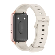 For Samsung Galaxy Fit 3 Mijobs Silicone Watch Band(Grey+Rose Gold)