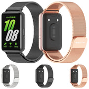 For Samsung Galaxy Fit 3 Mijobs Milan Magnetic Metal Watch Band(Silver)