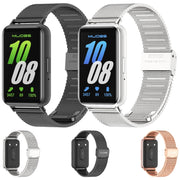 For Samsung Galaxy Fit 3 Mijobs Milan Buckle Metal Watch Band(Silver)