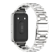 For Samsung Galaxy Fit 3 Mijobs Three-Beads Metal Watch Band(Silver)