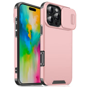 For iPhone 16 Pro Max Sliding Camshield TPU + PC Phone Case(Pink)