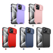 For iPhone 16 Sliding Camshield TPU + PC Phone Case(Black)