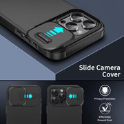 For iPhone 16 Sliding Camshield TPU + PC Phone Case(Black)