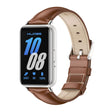 For Samsung Galaxy Fit 3 Mijobs Dual-sided Genuine Leather Watch Band(Brown Silver) - free shipping - PMc TechLife - Order now!