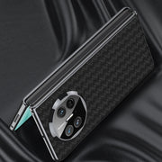 For Huawei Mate X5 GKK Leather Ultra-thin Electroplating Woven Texture Shockproof Phone Case(White)