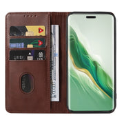 For Honor Magic6 Pro Magnetic Closure Leather Phone Case(Brown)