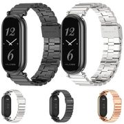 For Xiaomi Smart Band 10 / 9 / 8 Mijobs GT4 Bamboo Buckle Metal Watch Band(Silver)