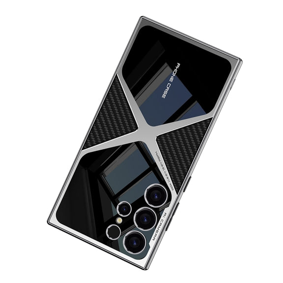 For Samsung Galaxy S24 Ultra GKK Leather Electroplating Supersonic Speed Shockproof Phone Case(White)