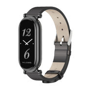 For Xiaomi Smart Band 10 / 9 / 8 Mijobs GT4 First Layer Cowhide Watch Band(Black)