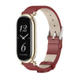 For Xiaomi Smart Band 10 / 9 / 8 Mijobs GT4 First Layer Cowhide Watch Band(Red Light Gold) - free shipping - PMc TechLife - Order now!