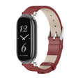 For Xiaomi Smart Band 10 / 9 / 8 Mijobs GT4 First Layer Cowhide Watch Band(Red Silver) - free shipping - PMc TechLife - Order now!