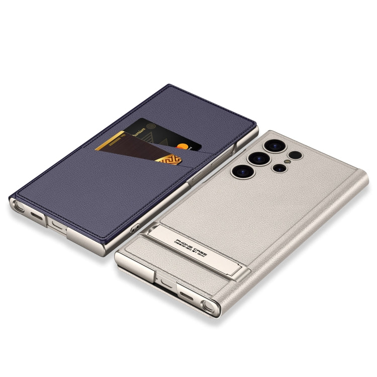 For Samsung Galaxy S24 Ultra 5G GKK Triumph Ultra-Thin Flip Leather Case without Pen(Black)