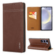 For Samsung Galaxy S24 5G GEBEI Top-grain Horizontal Flip Leather Phone Case(Brown) - free shipping - PMC Jewellery - Order now!