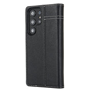 For Samsung Galaxy S24 5G GEBEI Top-grain Horizontal Flip Leather Phone Case(Black)