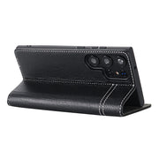 For Samsung Galaxy S24+ 5G GEBEI Top-grain Horizontal Flip Leather Phone Case(Black)
