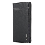 For Samsung Galaxy S24 Ultra 5G GEBEI Top-grain Horizontal Flip Leather Phone Case(Black)