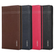 For Samsung Galaxy S24+ 5G GEBEI Top-grain Horizontal Flip Leather Phone Case(Black)