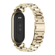 For Xiaomi Smart Band 10 / 9 / 8 Mijobs GT4 Three Beads Metal Watch Band(Light Gold)