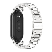 For Xiaomi Smart Band 10 / 9 / 8 Mijobs GT4 Three Beads Metal Watch Band(Silver)
