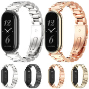For Xiaomi Smart Band 10 / 9 / 8 Mijobs GT4 Three Beads Metal Watch Band(Silver)