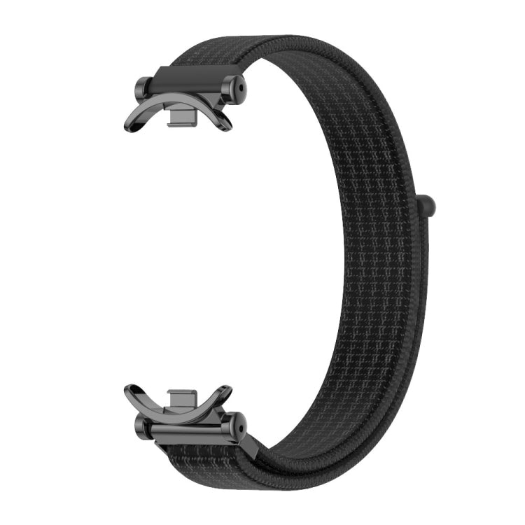 For Xiaomi Smart Band 10 / 9 / 8 Mijobs GT4 Breathable Nylon Loop Watch Band(Black)