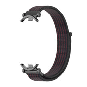 For Xiaomi Smart Band 10 / 9 / 8 Mijobs GT4 Breathable Nylon Loop Watch Band(Black Red)